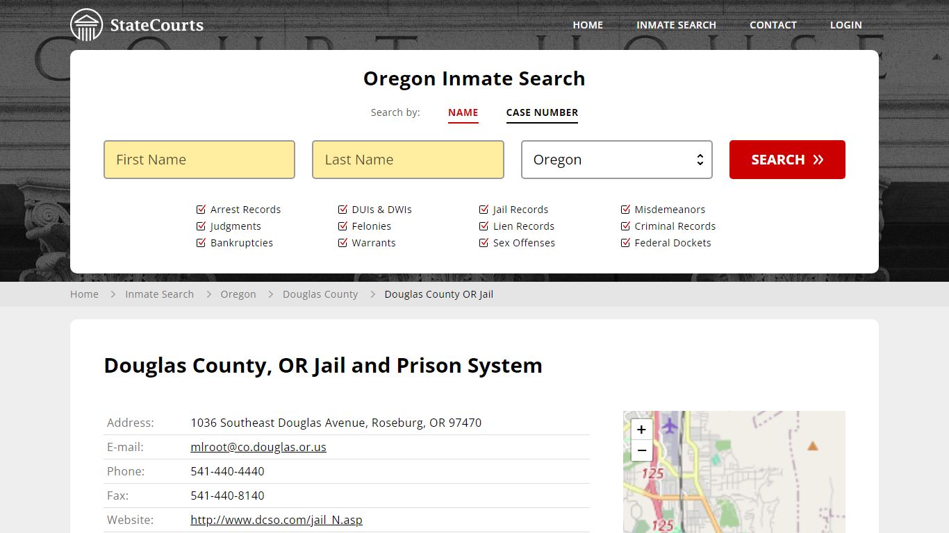 Douglas County, OR Jail and Prison System - State Courts